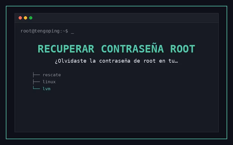Recuperar contraseña root con livecd y LVM