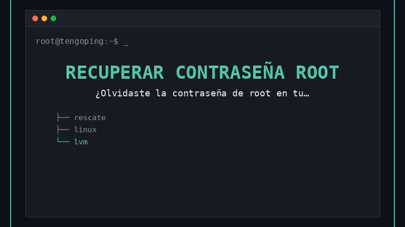 Recuperar contraseña root con livecd y LVM